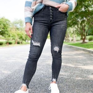 Judy Blue Black Distressed Jeans